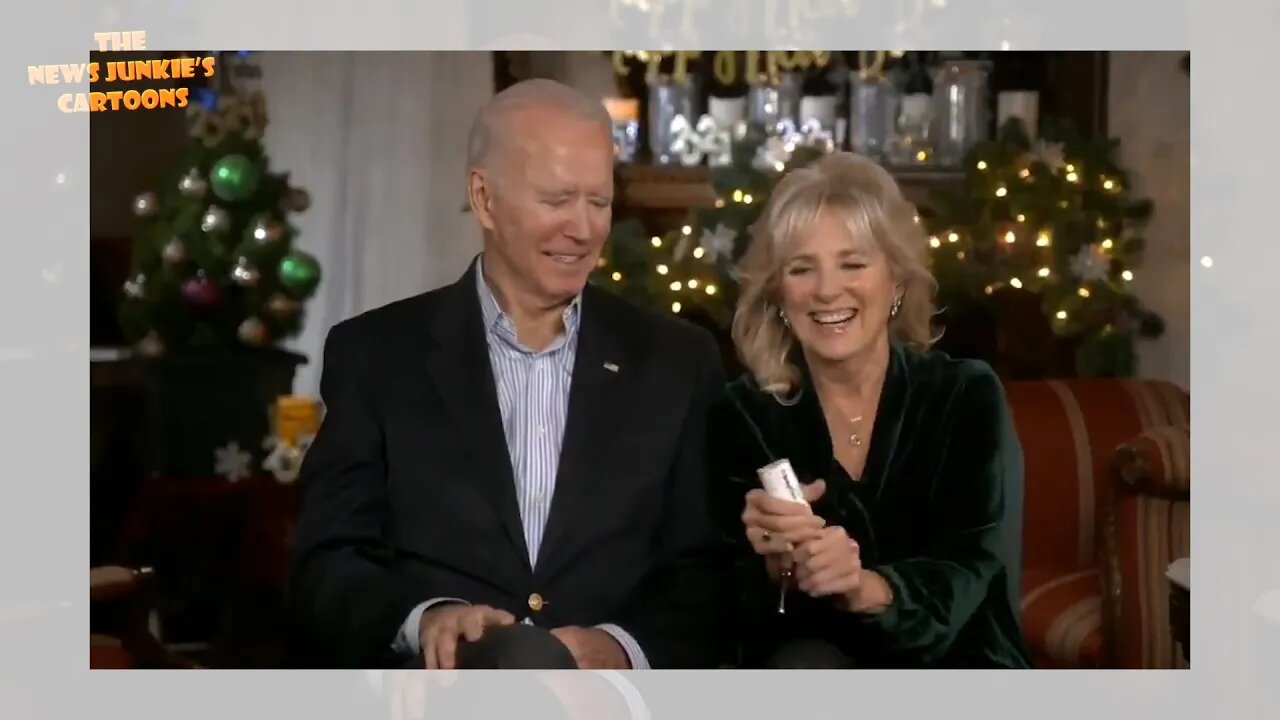 Jill Biden's confetti popper fails to pop on New Year's Eve.