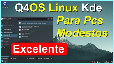 Q4OS Kde Linux Debian 12. Rápido Leve e Amigável. Muito bom para iniciantes e usuários Windows