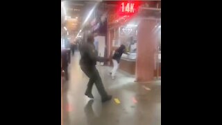Officer Tries To Stop Smash and Grab In Compton, CA