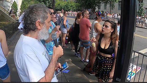 Gay Pride 2023 Parade DC - Destroys 'Pride' Sign - Chris Shares Gospel