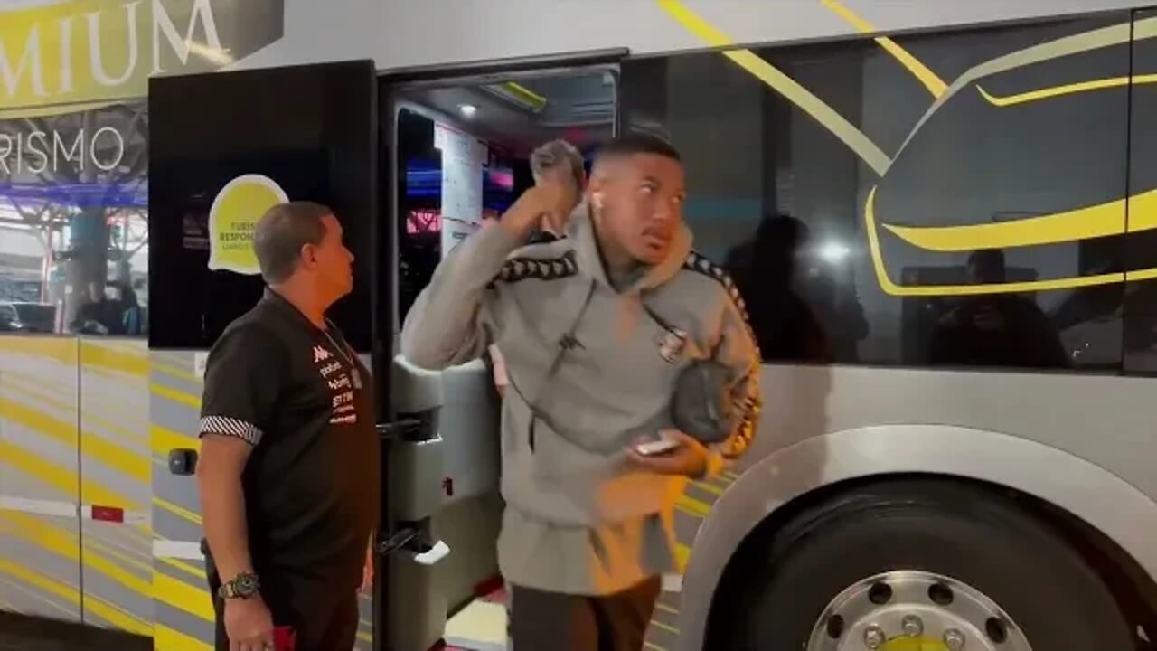 Vasco chegando na Arena do Grêmio