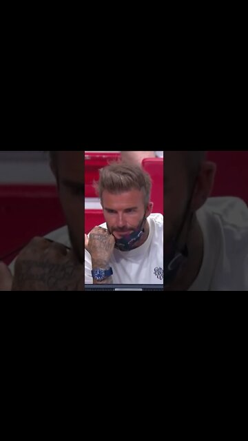 David Beckham enjoying the Heat vs Hawks game!👀 #shorts