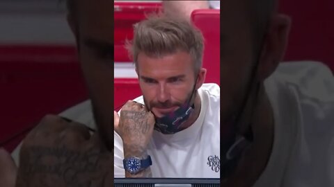 David Beckham enjoying the Heat vs Hawks game!👀 #shorts