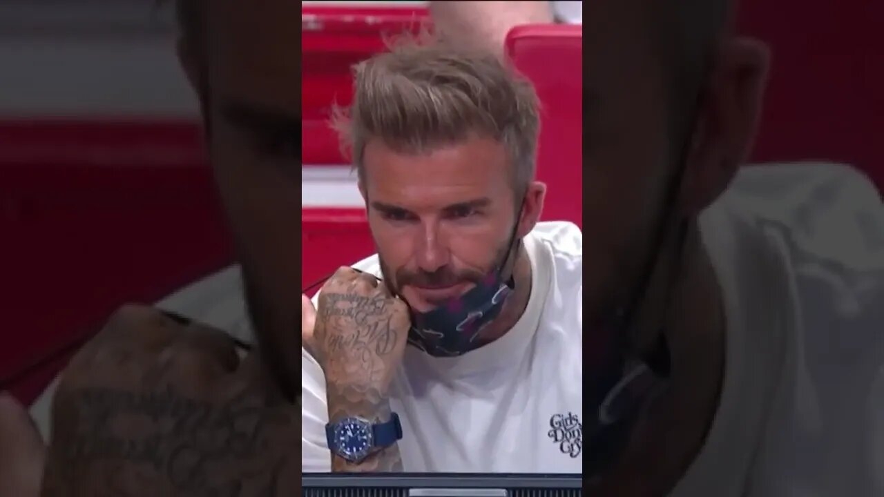 David Beckham enjoying the Heat vs Hawks game!👀 #shorts