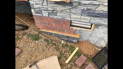 Finishing the A/C wind/sun wall