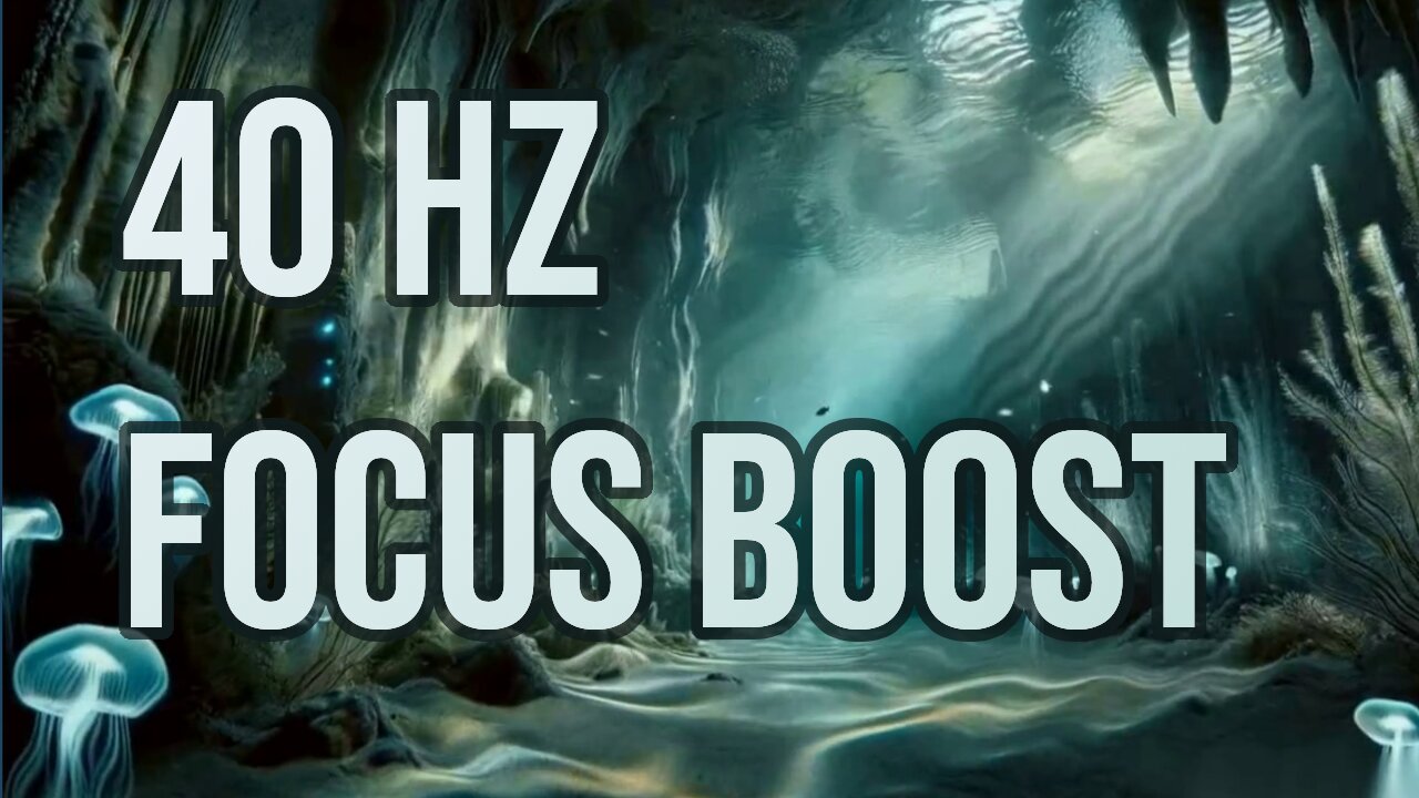 40 Hz Binaural Beats for Focus and Productivity | Underwater Cave Ambience