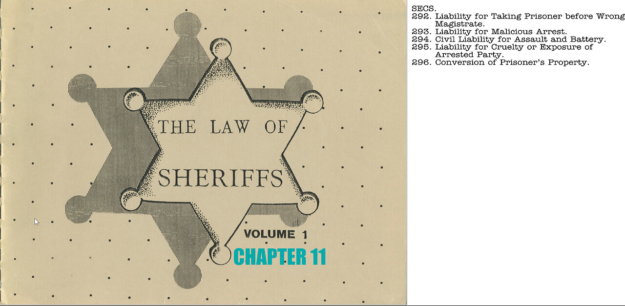 The Law of Sheriffs Chapter 11