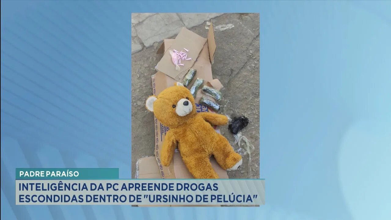 Padre Paraíso: Inteligência da PC Apreende Drogas Escondidas Dentro de Ursinho de Pelúcia.
