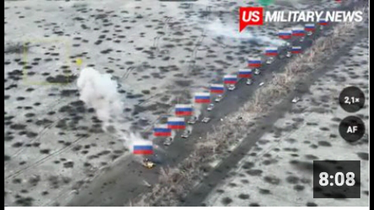 Horrifying Moments! How Ukrainian Drones Ambush and Annihilate Column of Russia Tanks