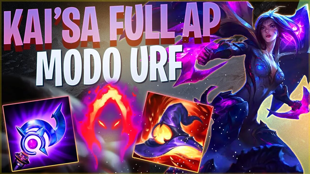 KAI'SA FULL AP MODO URF SÓ TIRO TELEGUIADO - LEAGUE OF LEGENDS URF 2020