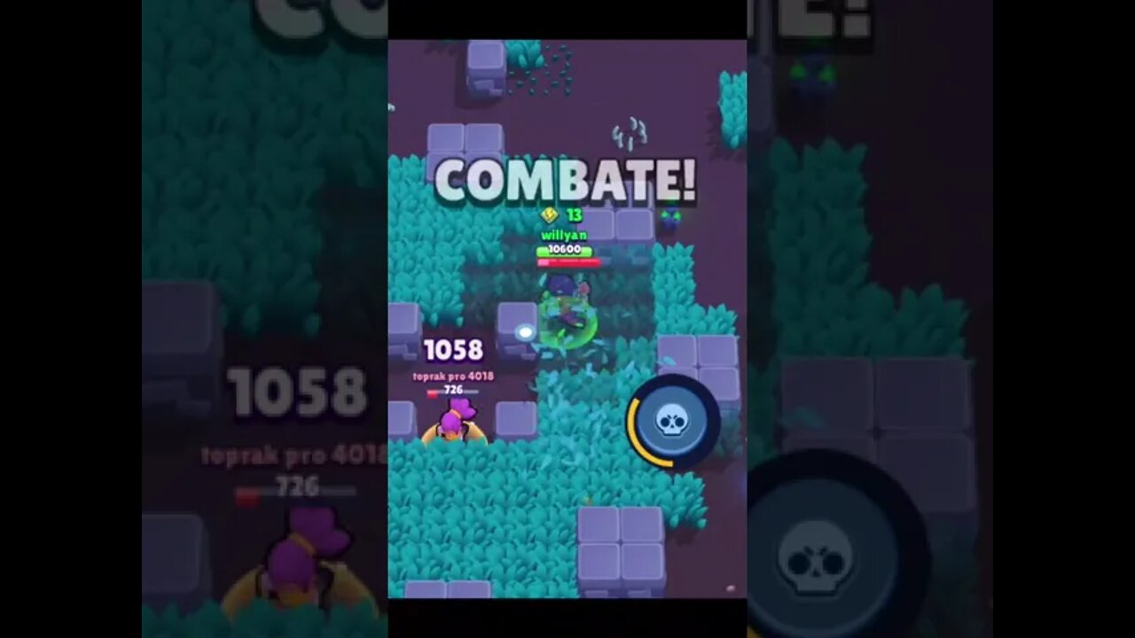 ROSA E BULL COMBATE DUPLO X2 Brawl Stars #60 #SHORTS