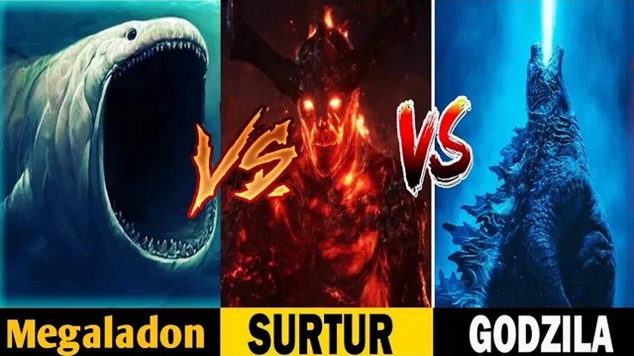 Surtur Vs Godzila Vs Megalodon | बताओ कौन जीतेगा | Who Will Win ?