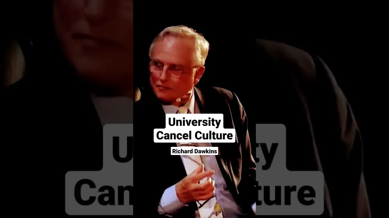 Cancel Culture at University #richarddawkins #samharris #canceled #cancelculture #education #atheist