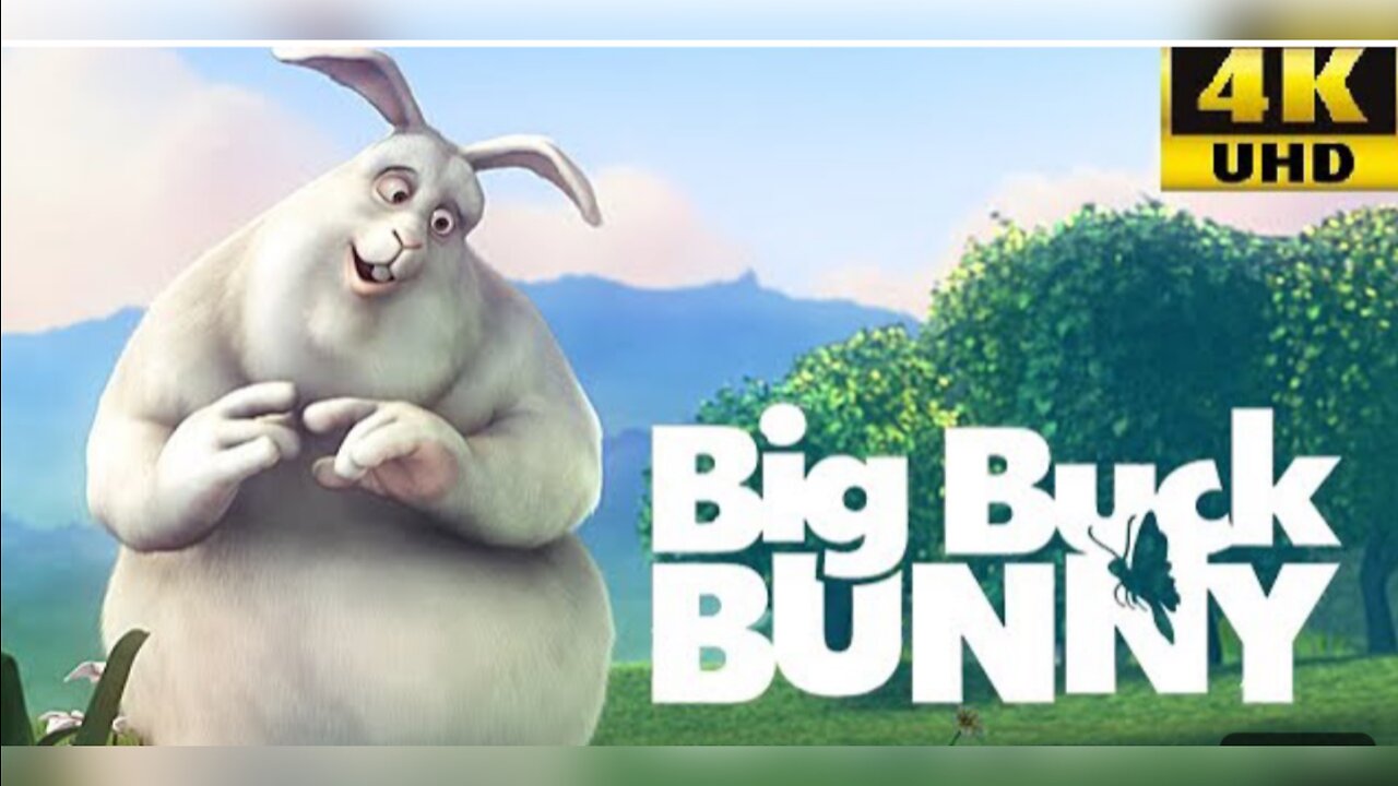 Cartoon about the rabbit Big Buck Bunny in 4K Ultra HD Cartoon about a rabbit Big Buck Bunny