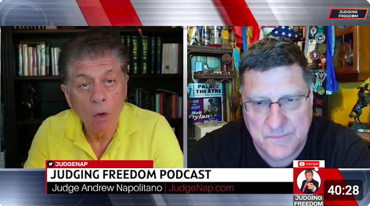 Judge Napolitano & Scott Ritter : Putins Peace offer, Netanyahu Destroying Israel, Update Ukraine and more