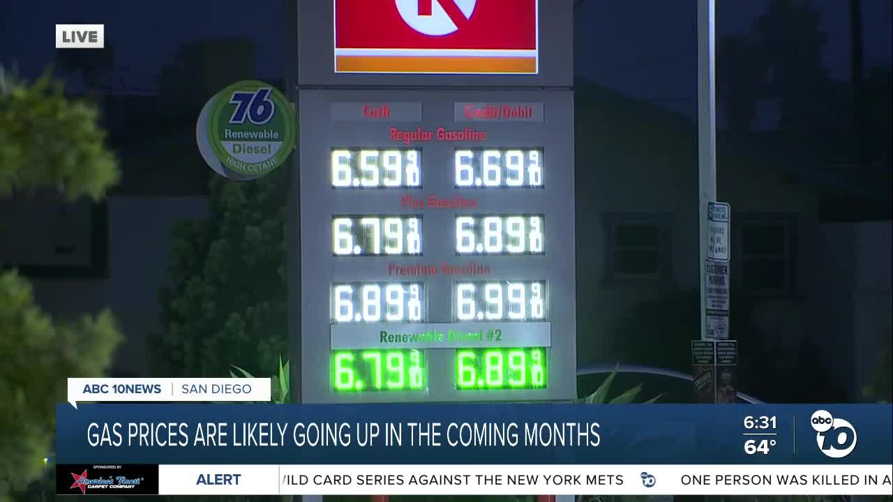 Gas prices likely to rise in coming months