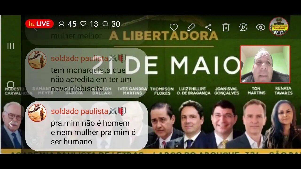 Assista: Pós live constituição libertadora