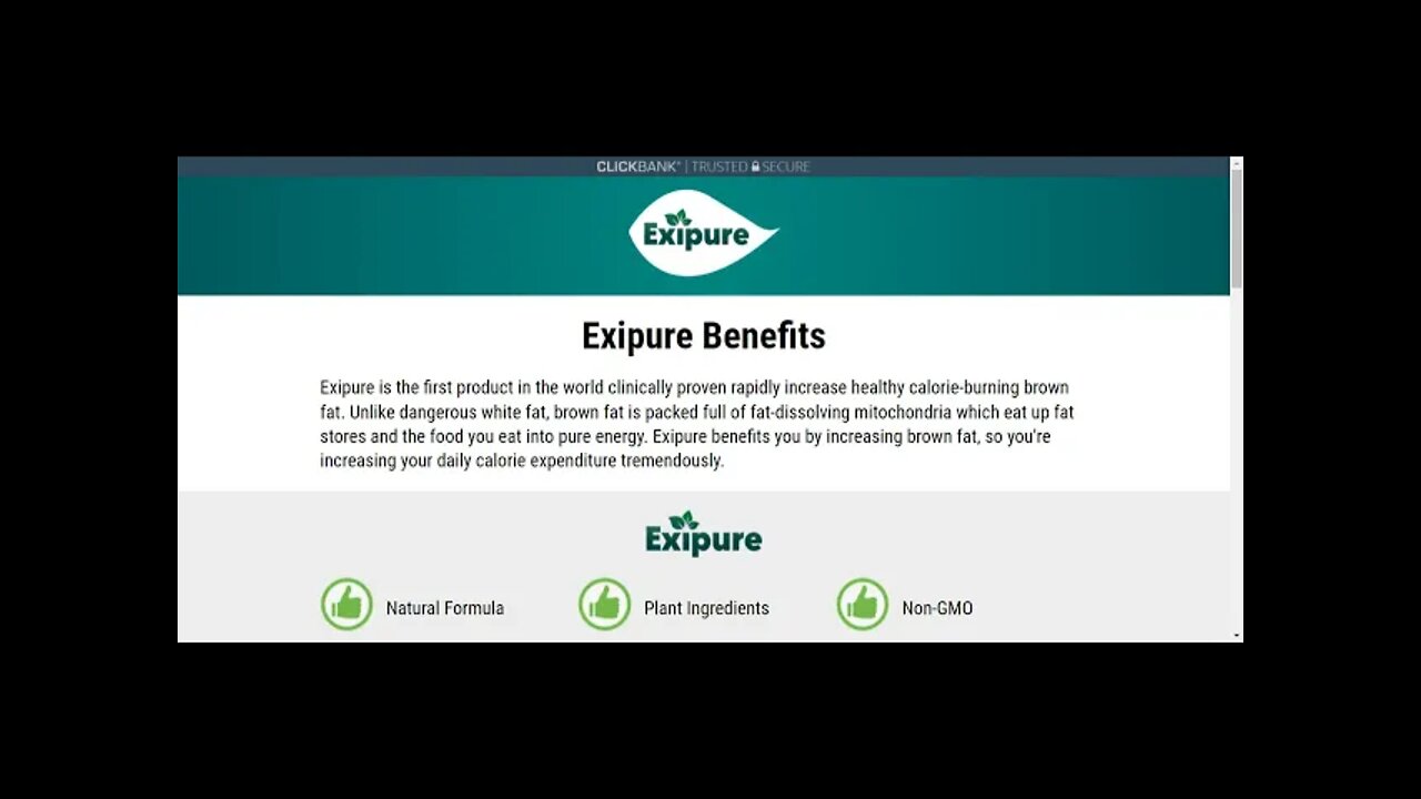 Exipure benefits