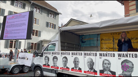 Demo und Kundgebung - Public Eye on Science - Dr. Astrid Stuckelberger - Whistleblowerin der WHO