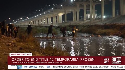 Order to end Title 42 temporarily frozen