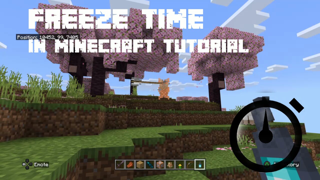 How to Freeze Time in Minecraft - Tutorial - Bedrock 1.21.44