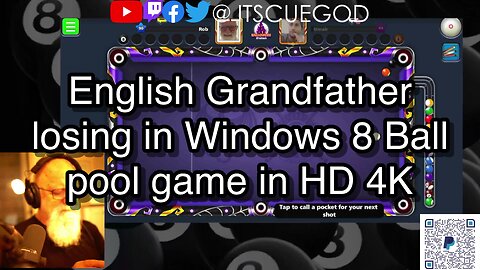 Californian Bloke plays online in Windows pool game in HD 4K 🎱🎱🎱 8 Ball Pool 🎱🎱🎱