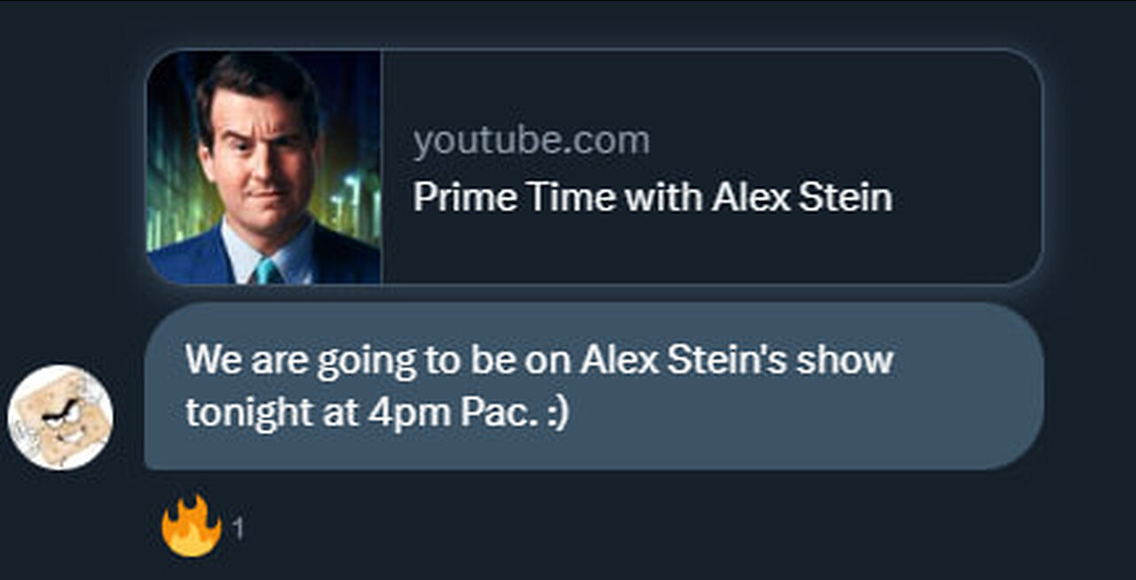 Salty Cracker on Alex Stein SIMULCAST 7PM EST