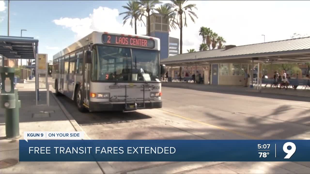 Free transit fares extended