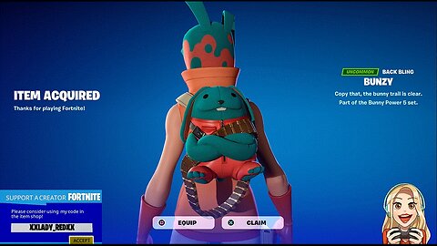 Bunzy (Uncommon Back Bling)-Fortnite