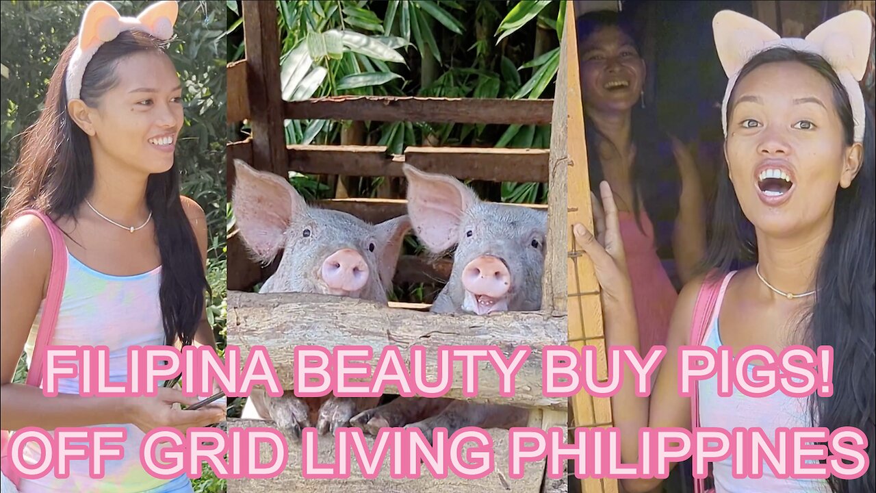 🇵🇠FILIPINA BARBIE BEAUTY BUYS A PIG?! WALK TALK & VISIT WITH NEIGHBORS Off Grid Living Philippines
