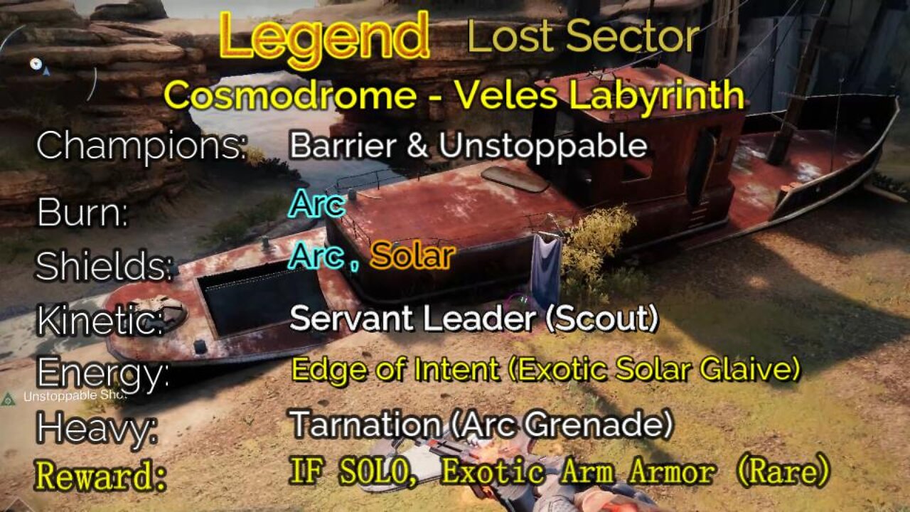 Destiny 2 Legend Lost Sector: Cosmodrome - Veles Labyrinth 3-5-22