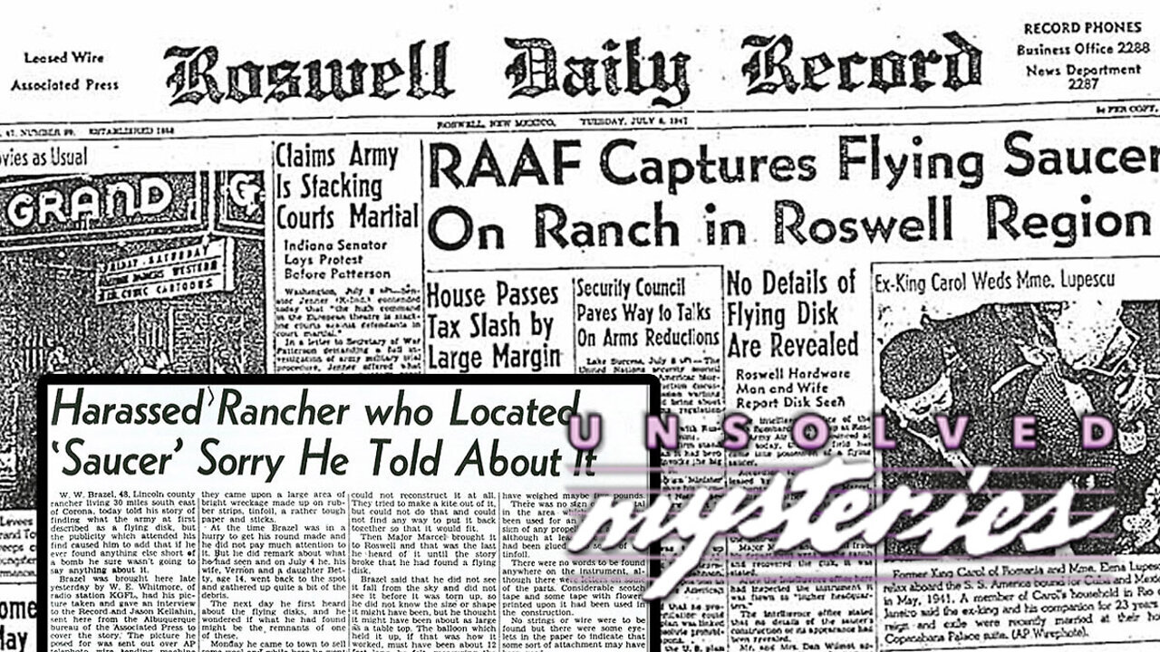 The U.S. Military Conceals the Most Astounding Event of the Century—The Infamous Roswell Event! | Unsolved Mysteries