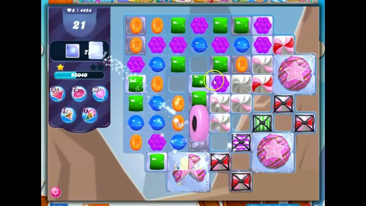 Candy Crush Level 4454 Talkthrough, 34 Moves 0 Boosters