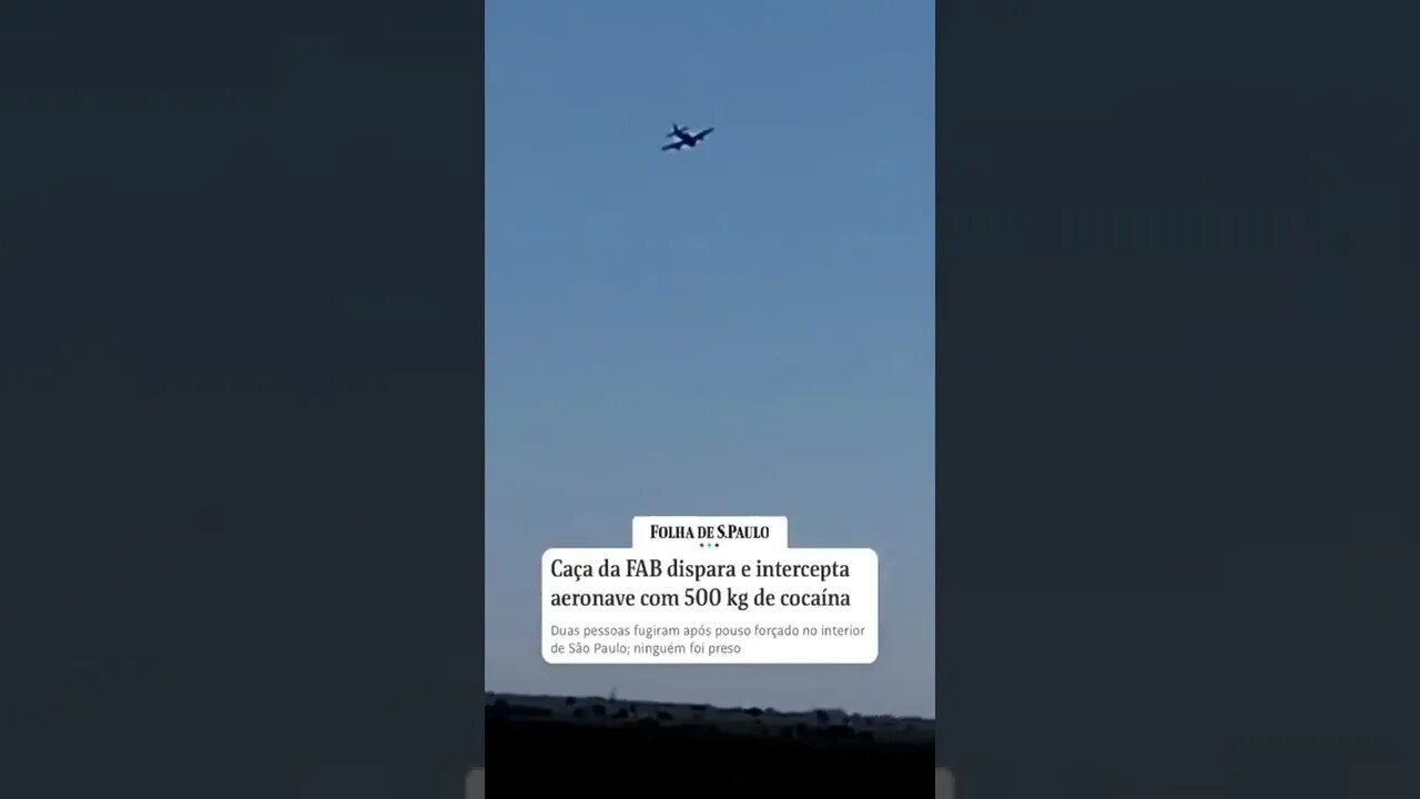 Caça intercepta avião clandestino no interior de SP! #shorts #brasil #exercito