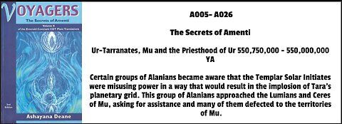 Certain groups of Alanians became aware that the Templar Solar Initiates were misusing power in a wa