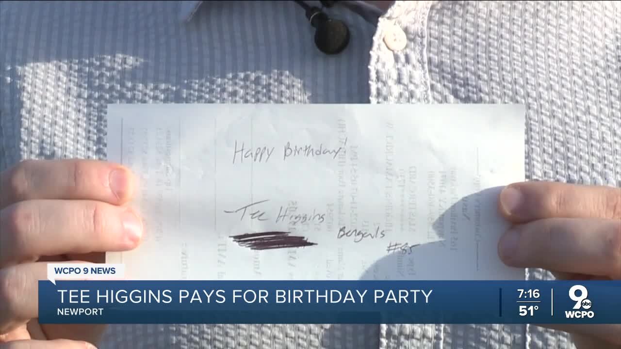 Tee Higgins treats family to free birthday meal