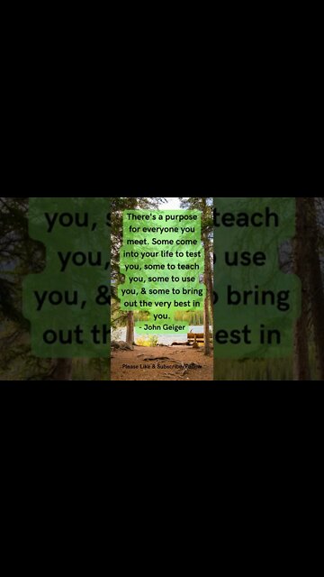 There's A Purpose for Everyone You Meet