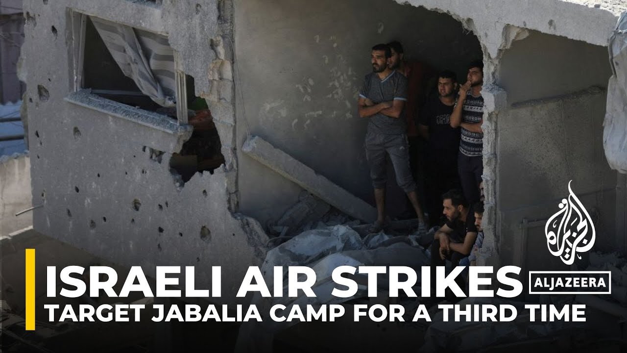 Israeli air strikes target Jabalia refugee camp for a third time