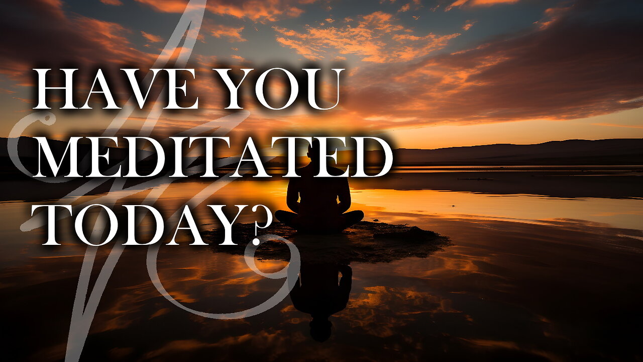 Have you meditated today? - A 3 minute guided meditation with J.J. Dean