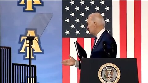 President Biden | Biden Finishes His Speech and Attempts to Shake Hands with Nobody