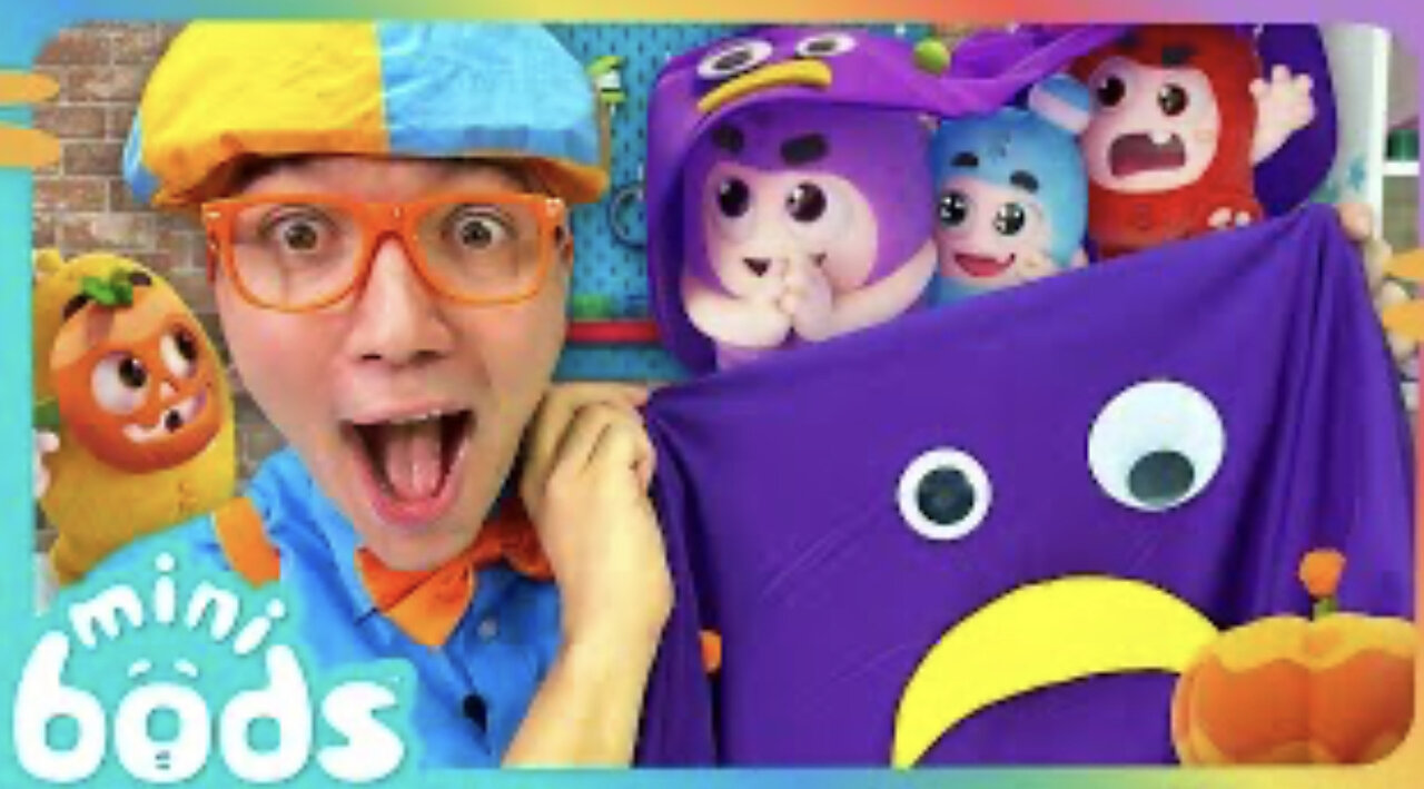 Blippi Makes Jeff's Halloween Costume! 👻 | 🌈 Minibods 🌈 | Preschool Cartoons for Toddlers