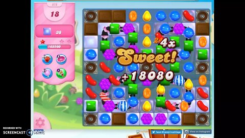 Candy Crush Level 878 Audio Talkthrough, 1 Star 0 Boosters