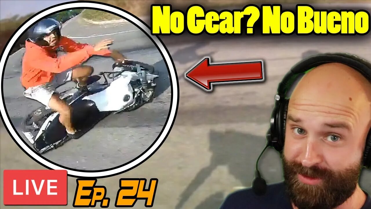 🔴 LIVE Riding SMART Ep. 24 / BRUTAL Motorcycle Crashes & Close Calls Reviewed