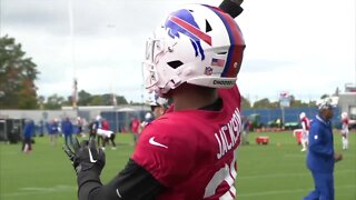 Buffalo Bills CB Dane Jackson returns to practice nine days after leaving MNF game in an ambulance