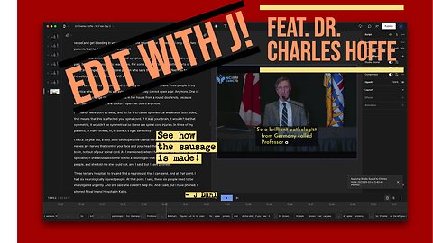 Editing With J - Dr. Charles Hoffe in Descript AI app!