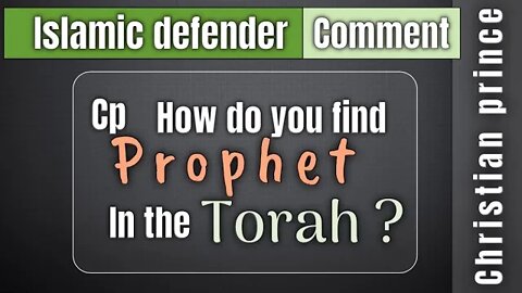 How do you find prophet in the torah ? Christian Prince