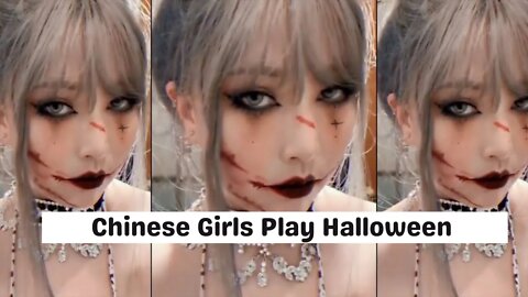 Chinese Girls Dress Up For Halloween