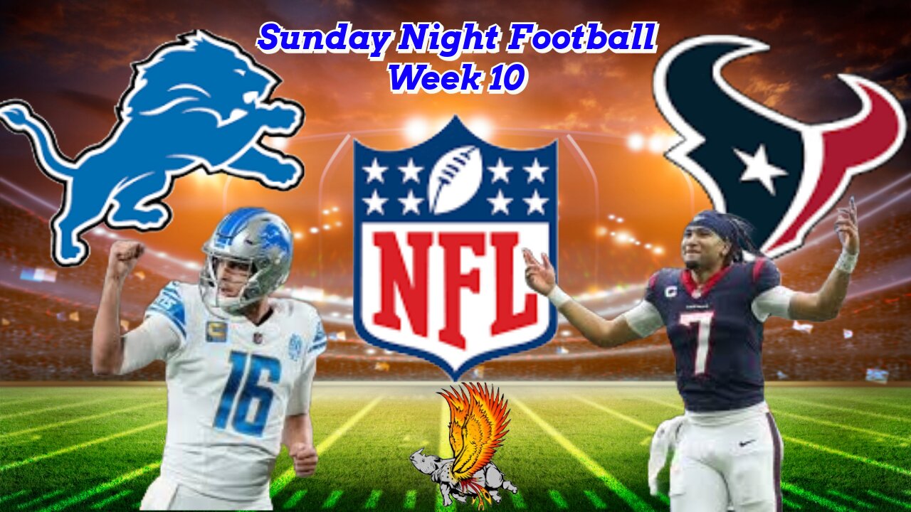 Detroit Lions Vs Houston Texans: NFL Sunday Night Football Watch party and Play by Play