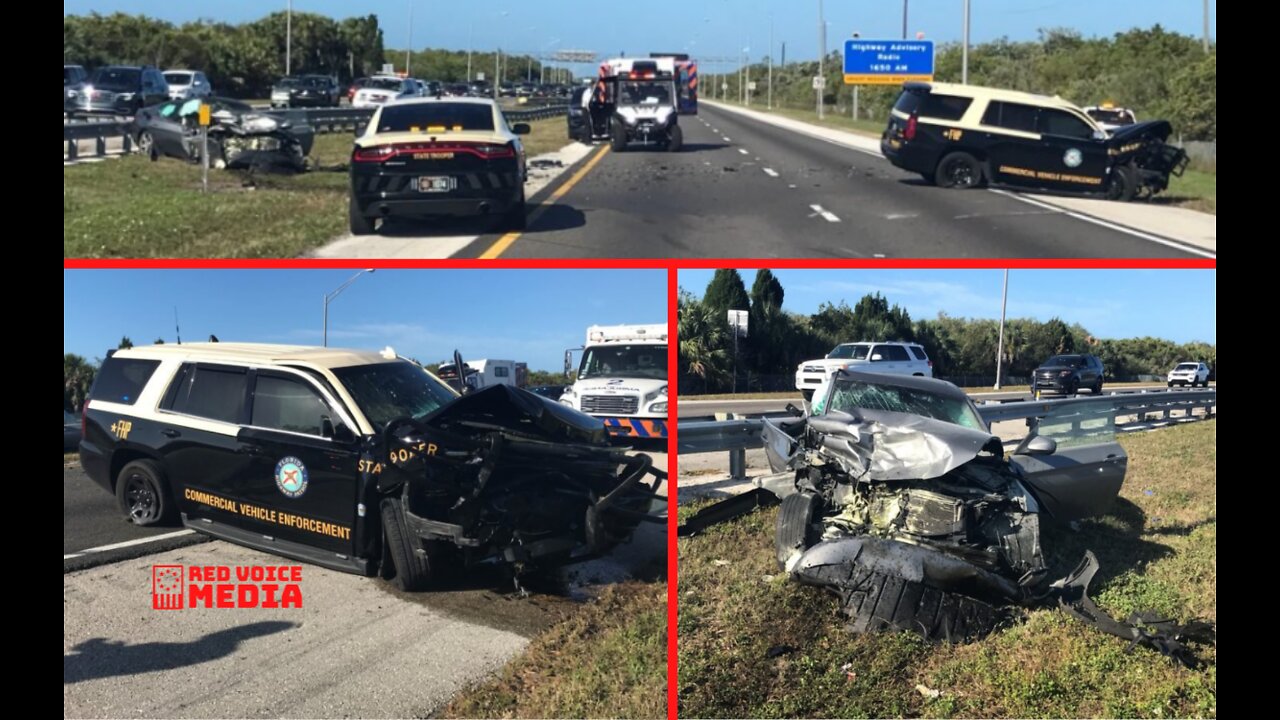 Hero Trooper Swerves Head On Into Wrong Way Driver To Stop Woman From Mowing Down A 10K Marathon