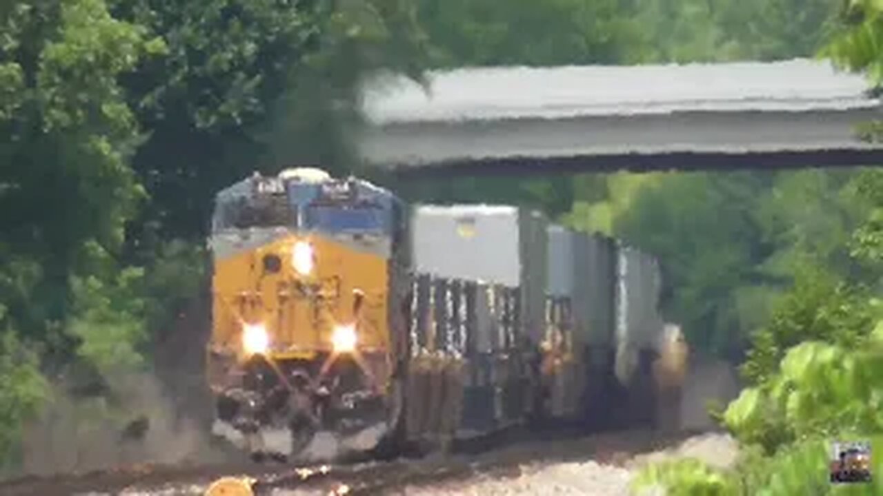 CSX and Wheeling & Lake Erie Trains from Westfield Rd. Creston, Ohio July 7, 2024 Part 3